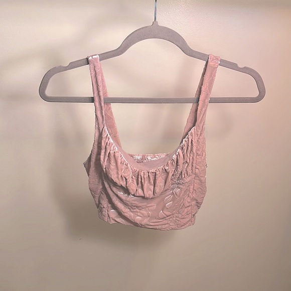 Velvet crop top/bandeau - Picture 1 of 3
